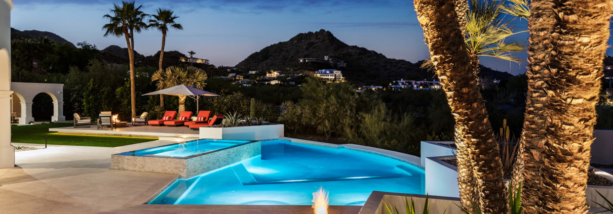 Paradise Valley Pool Remodel- Modern Elegance with Infinity Edge Spa